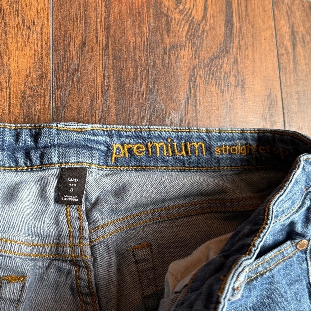 Gap Women Denim Premium Straight Crop Size 8 (H10) - Picture 3 of 7
